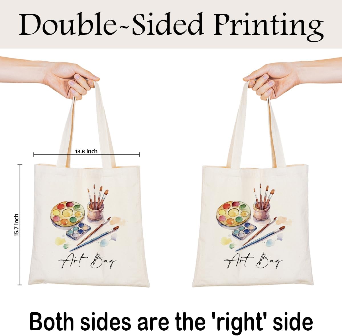 Funny Artist Gift Tote Bag,Reusable Canvas Design,Grocery Shopping Travel Everyday Use