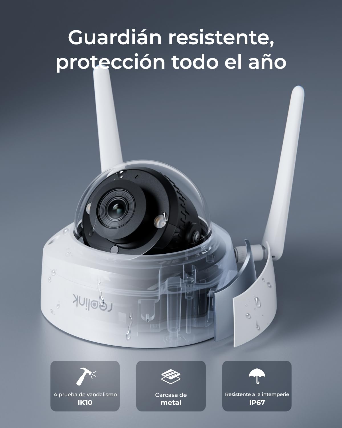 Reolink 4K Wi-Fi 6 Kit Cámara de Vigilancia, con 4 Cámara de Seguridad, Detección Inteligente, Visión Nocturna a Color, NVR Wi-Fi 12 Canales HDD 2TB (RLK12-800WV4)