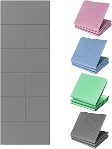 Foldable Yoga Mat for Travel & Home Workouts, Lightweight & Non-Slip TPE – Ideal for Yoga, Pilates, Stretching & Floor Exercises – Folding Exercise Mat for Women & Men