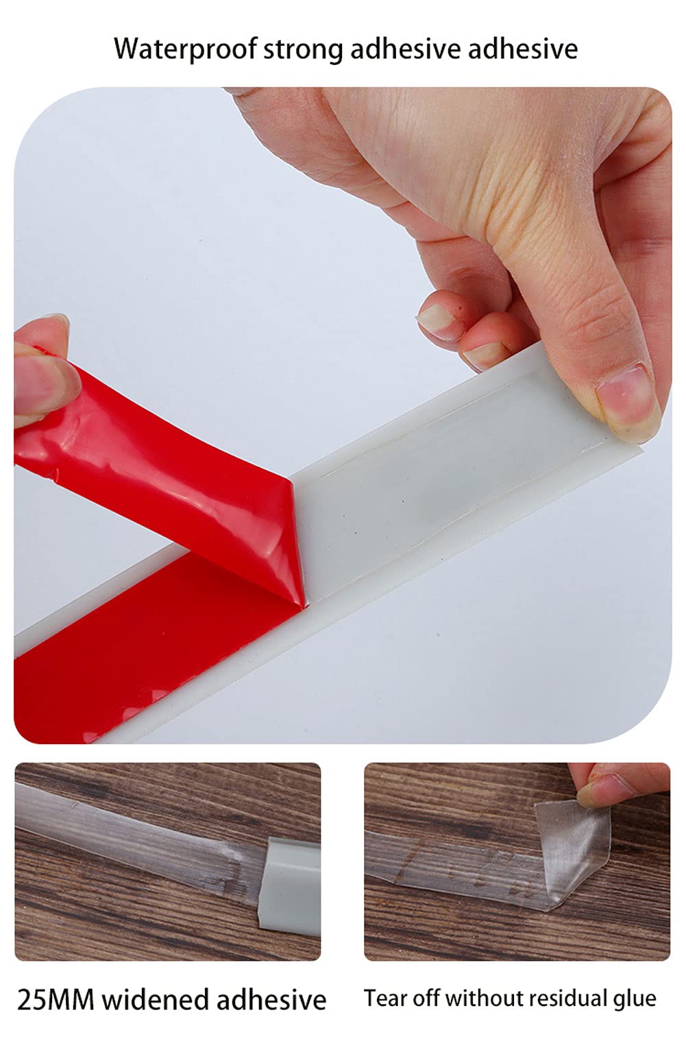 Barrera de ducha – Junta de silicona para suelo de baño, umbral de ducha plegable y protector contra salpicaduras, 80-300 cm para un sellado eficaz del agua