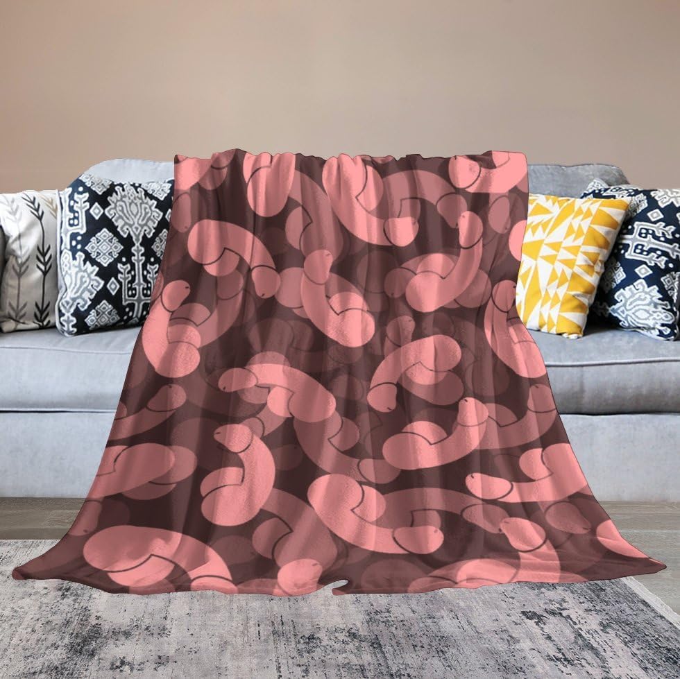 Miniatura 3 de Manta de franela con estampado suave para el pene, manta para sofá cama, para mujeres y hombres, regalo