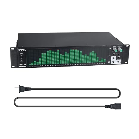 BDS PP-131 Green Audio Spectrum Analyzer Display 2U Rack Music Spectrum Indicator VU Meter 31CH Real Time Frequency Level Display