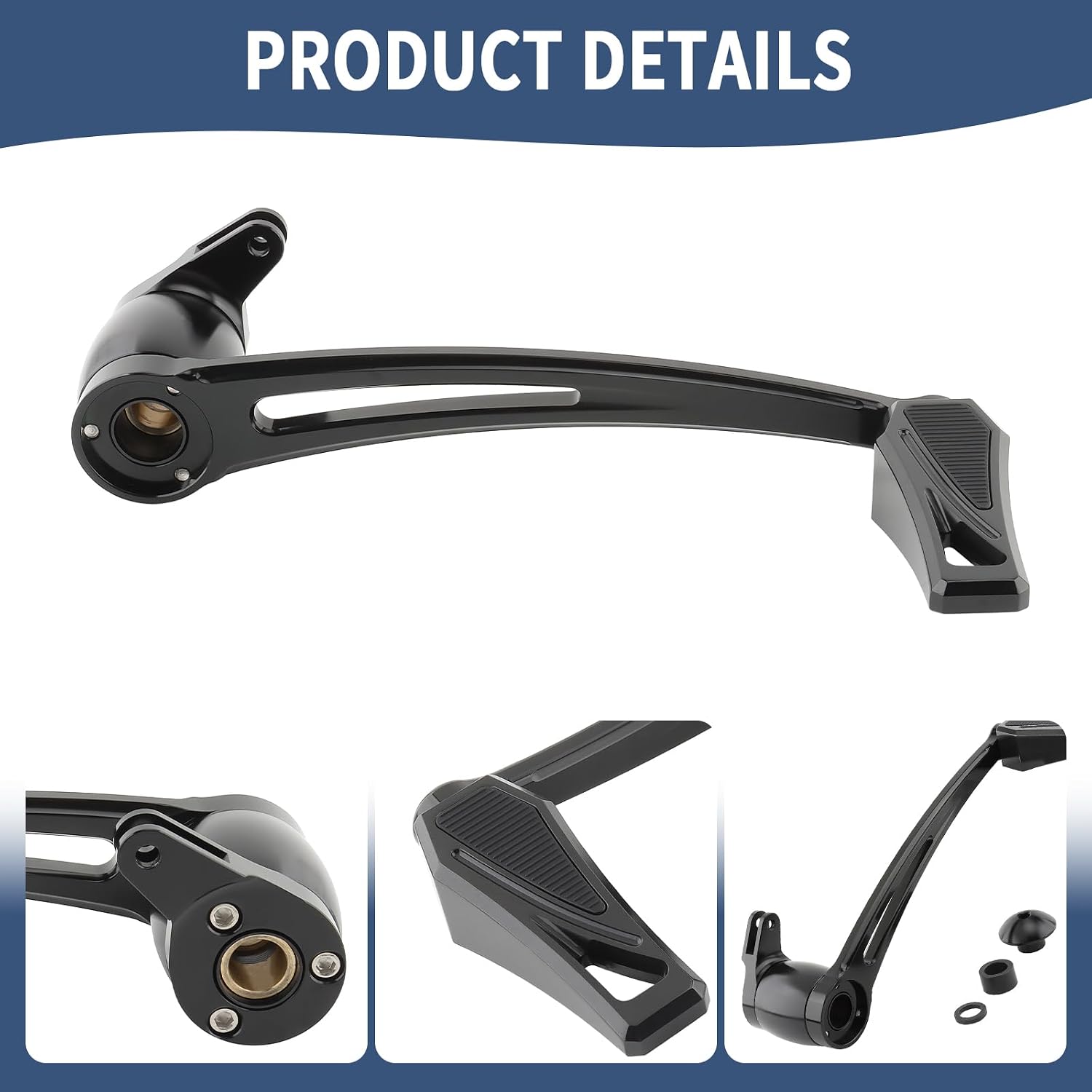 Phantom Brake Arm Lever Pedal Kit with Shifter Peg Fit for Harley 2008-2013 Touring Road King Road Glide Street Glide Electra Glide Trike (Black)