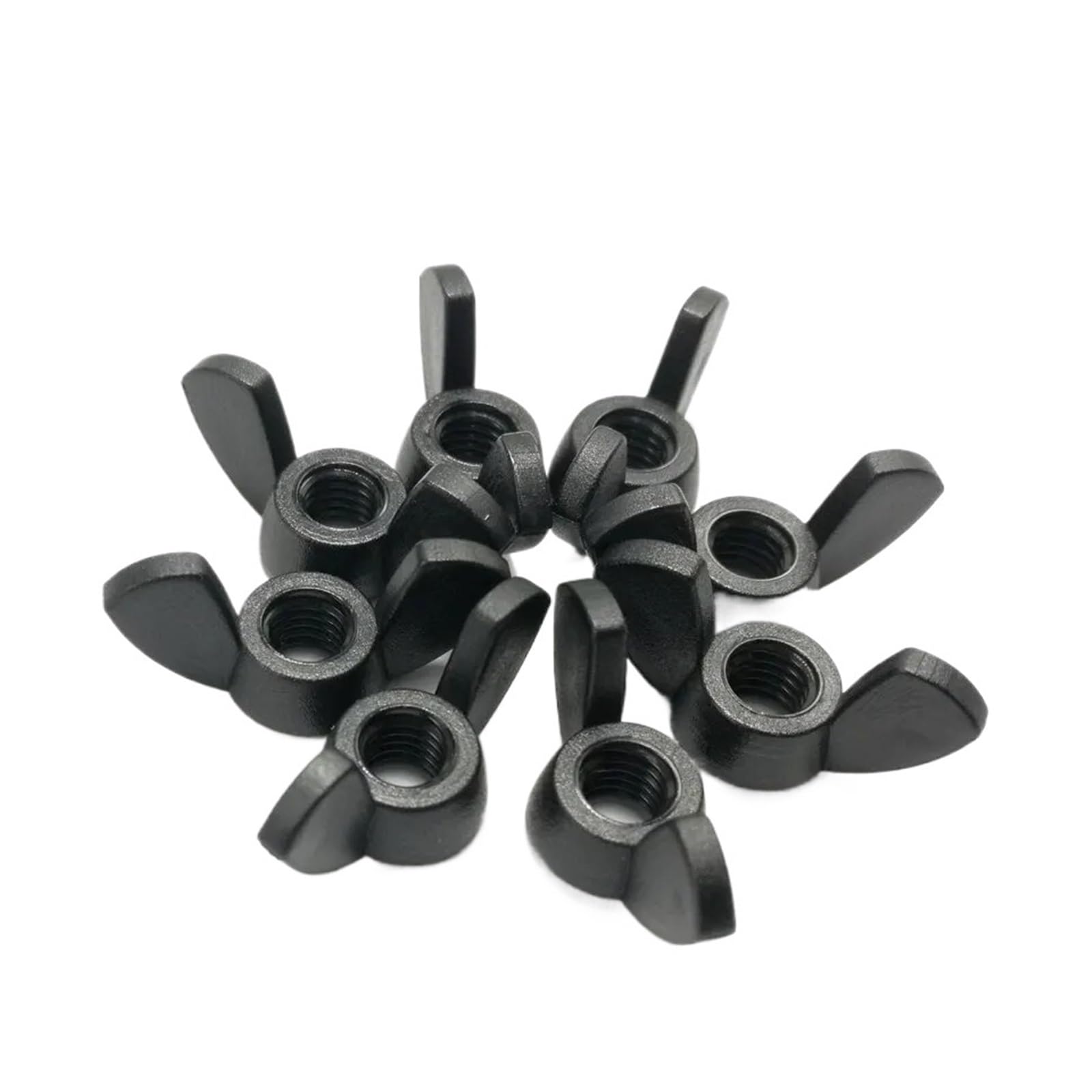 300/500pc M4 M5 M6 M8 PA66 Tuercas De Mariposa Nailon Sujetadores Plástico Negro(M8-300 pieces)