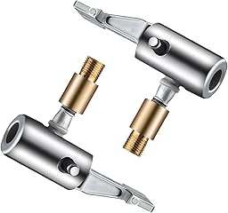 2 Pack Tyre Inflator Adaptor, Quick Release Tyre Inflator Adaptor for Standard Valve, Locking Air Chuck for Cars, Motorcycles & Bicycles
