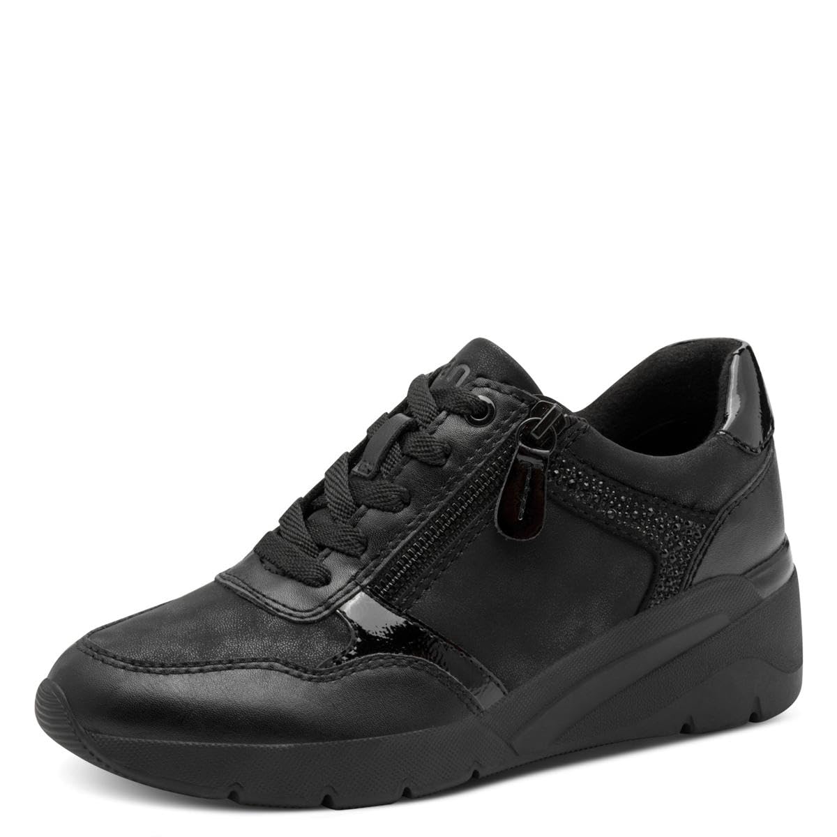 Jana Damen Wedge Sneaker mit Reißverschluss Vegan