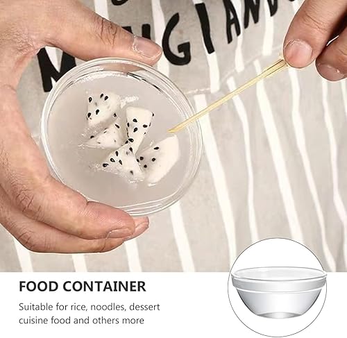 Miniatura 6 de DOITOOL 6 cuencos de vidrio pequeños para preparación de comidas, cuencos apilables transparentes para servir, cuencos pequeños para postre, platos