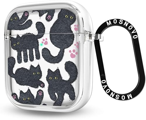 Miniatura 356 de MOSNOVO Funda protectora transparente para AirPods Pro 3, con anillo de metal duro de lujo de doble capa a prueba de golpes, diseñado para AirPods