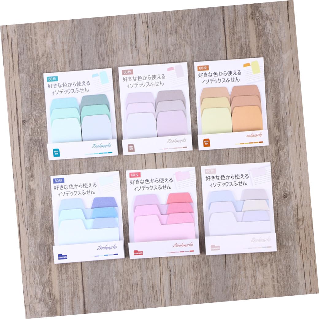 NUOBESTY 18pezzi Adesivi Memo Colorati Con Gradiente Stickers Decorativi Per Indici e Note Perfetti Per Libri e Studio Materiale Scrivibile e Superficie Liscia