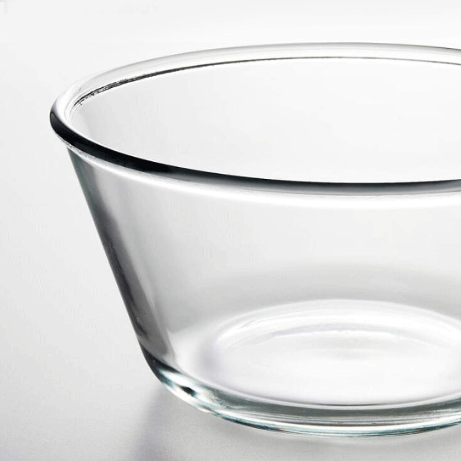 Bol Bol à Soupe de Bol à Salade de Verre de ménage 2 pièces 20 * 7cm Bol en Verre Transparent Bol de Grain léger et Durable adapté au Four et au Micro-Ondes