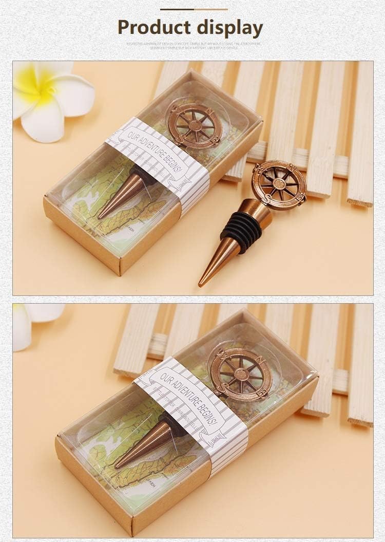 VIDI Compass Wine Bottle Stopper Wedding Favors And Gifts For Guests Souvenirs Party Supplies