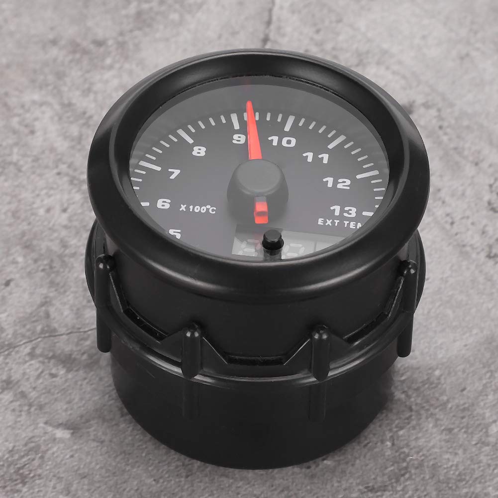 Bnineteenteam 2in 52mm Gas Temp Gauge 7 Colors Auto Car Digital LED EGT Meter with Sensor Pyrometer Gauge Kit Multi Color Display for Trucks