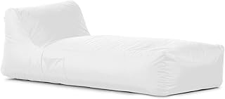 Avalon Pouf a Forma di Letto in Tessuto Tecnico Impermeabile e antistrappo Samba per Esterno Colore Bianco sfoderabile