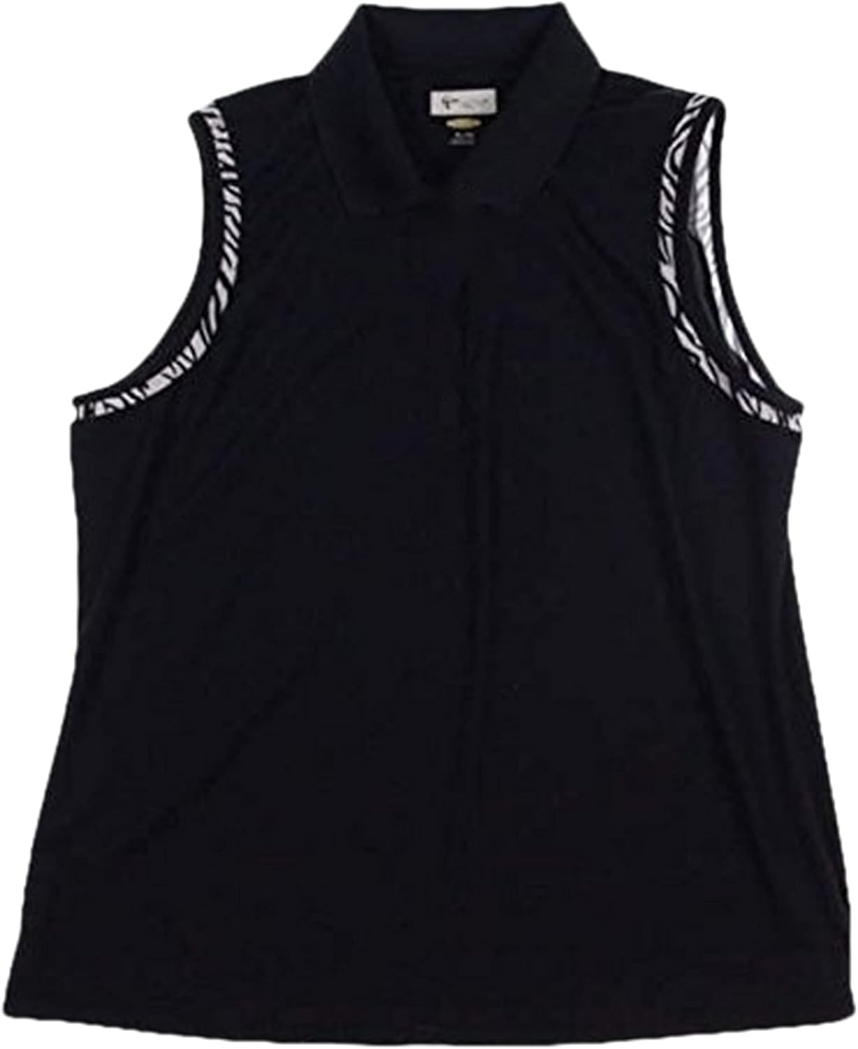 Greg Norman Collection レディース ノースリーブ アニマルトリム ポロシャツ