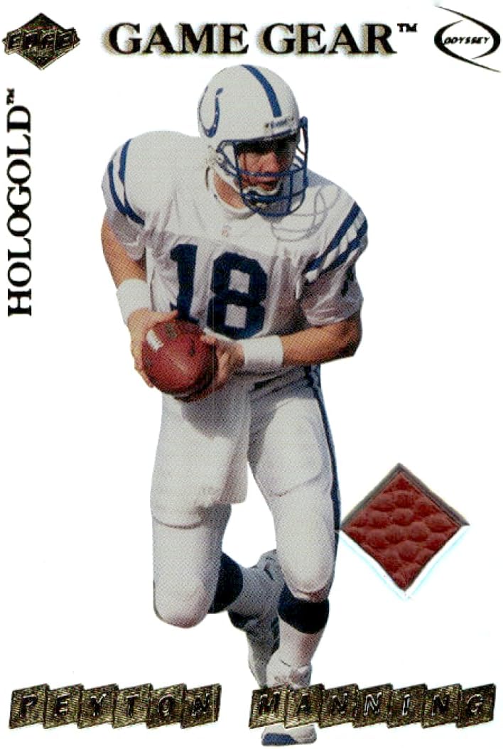 1999 Collector's Edge Odyssey GameGear Hologold #PM Peyton Manning NFL Football Card (Memorabilia Piece or Relic) NM-MT