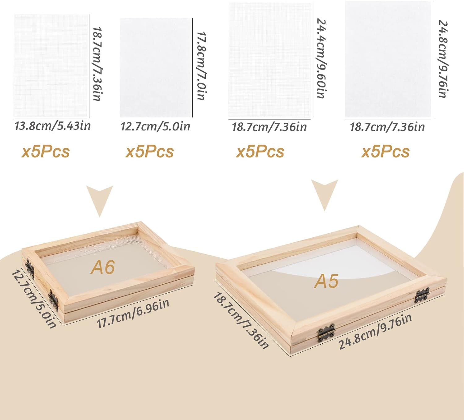 Buy WANDIC Paper Making Screen Kit, Paper Making Set Includes Wooden