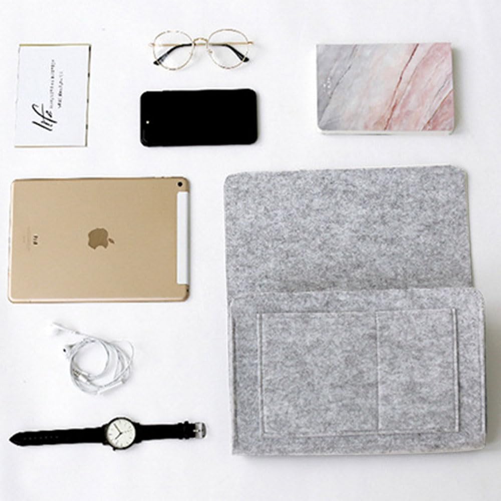 2 Pochettes De Lit Velcro - 32x21 Cm, 4 Compartiments - Pour Ranger Téléphone, Télécommande, Lunettes