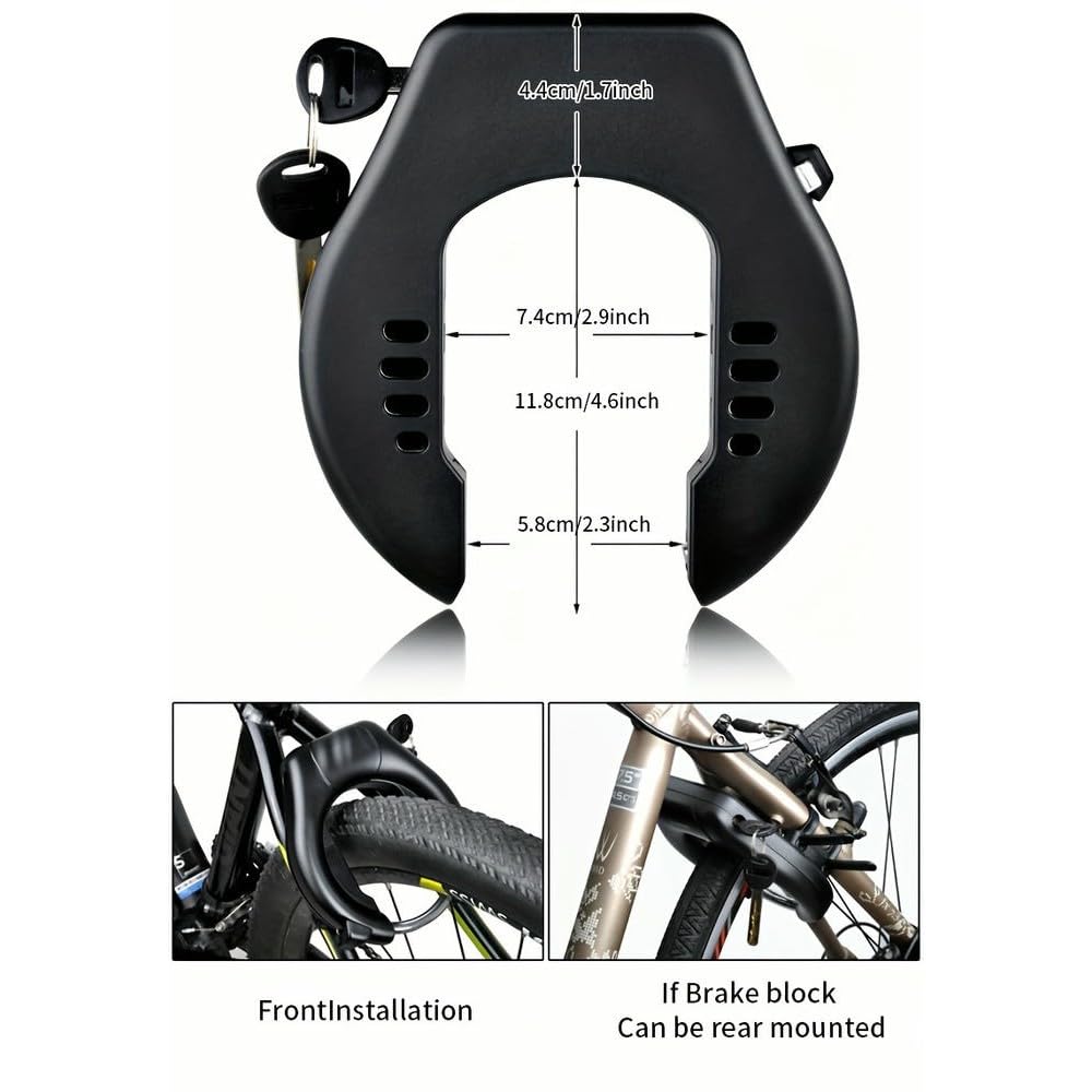 ZBDZSW Lucchetto per Bici Resistente antifurto a Forma di U con Design a Chela di Granchio, Telaio in Acciaio Inossidabile con Finitura Verniciata per Bici da Montagna e da Strada
