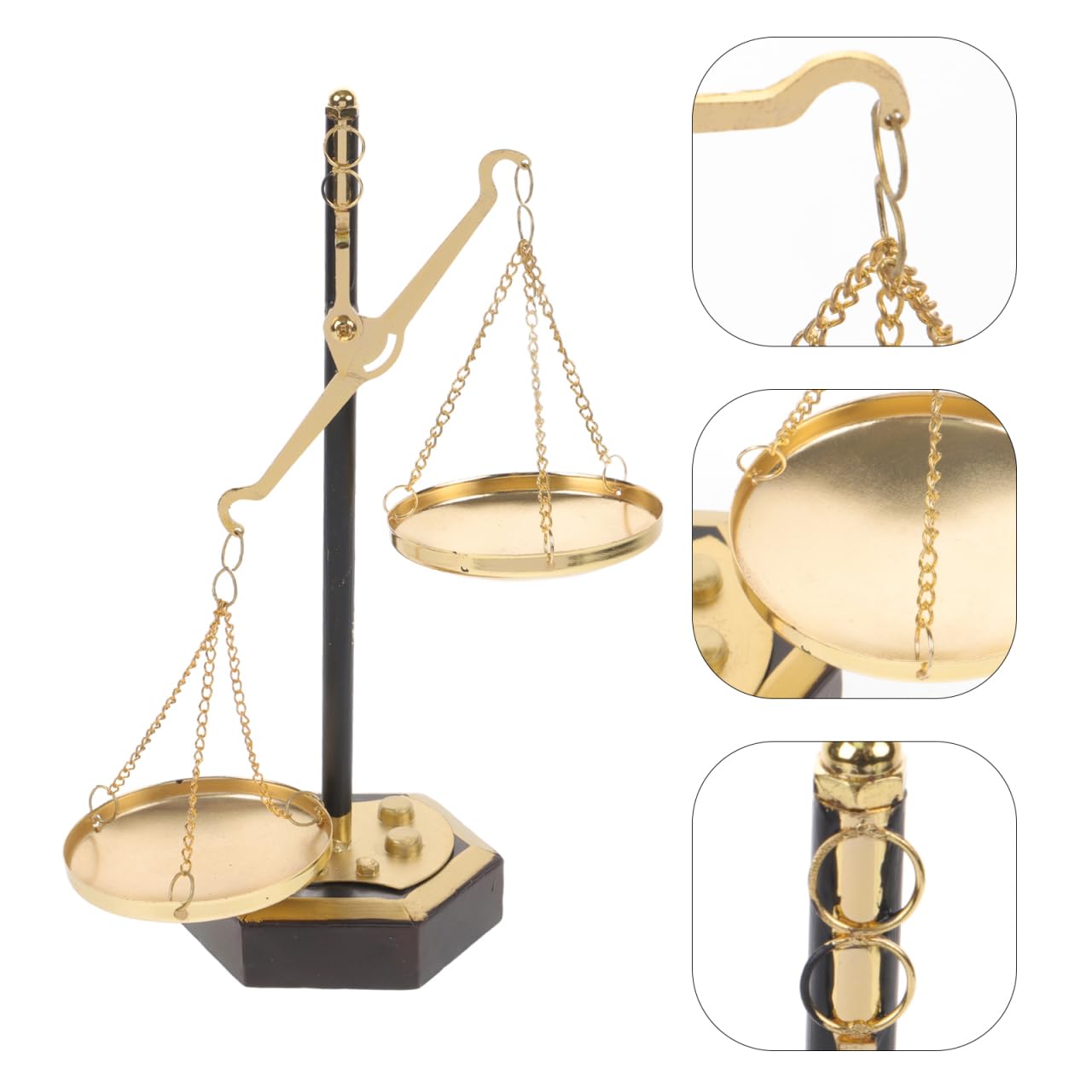 Alipis Balanza Metal Adorno Decorativo 23.5X20X8 Cm Símbolo De Justicia Para Oficina Casa Centro De Mesa Elegante