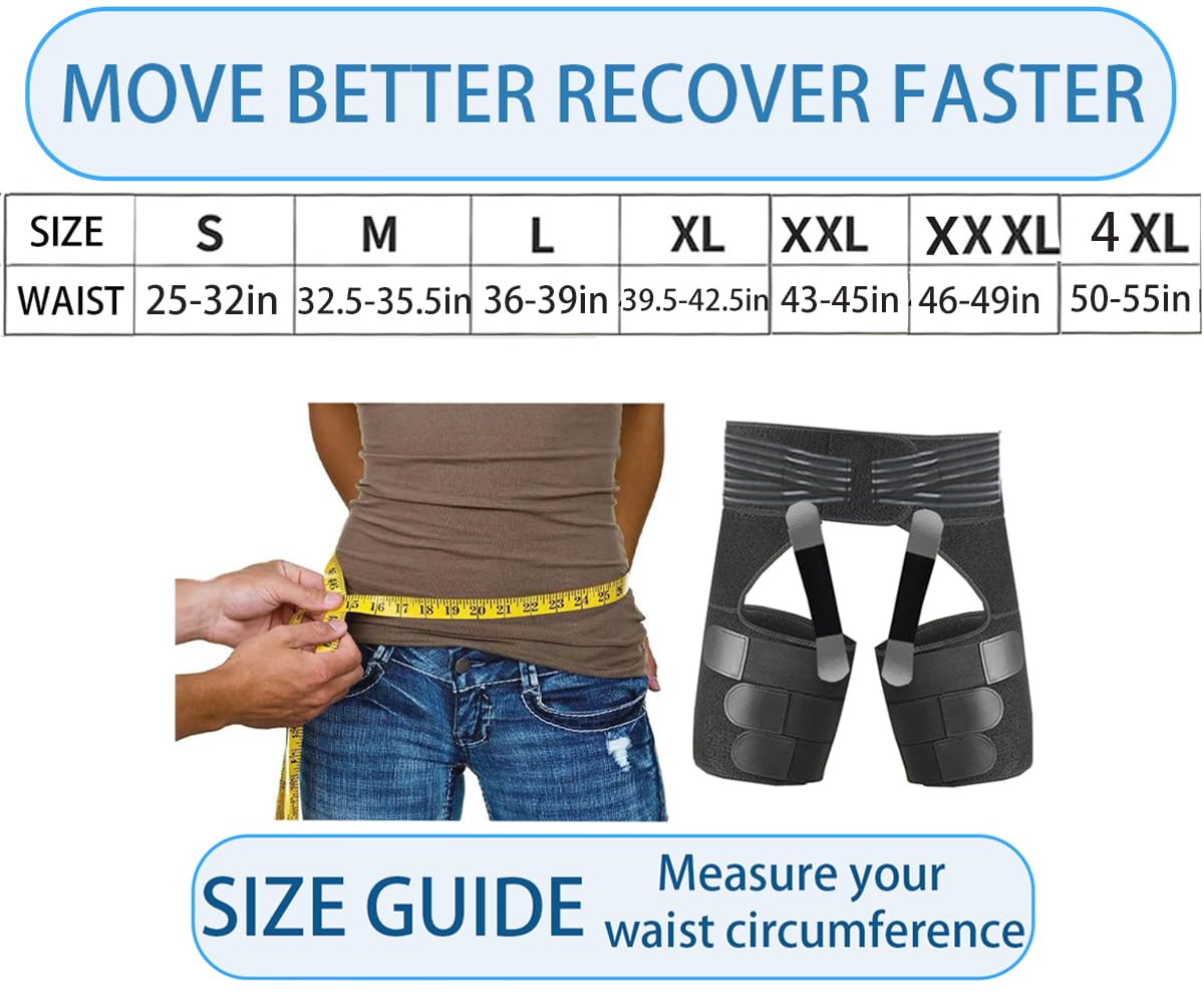 Thigh Compression Sleeve, Hip Wrap, Hamstring Compression Sleeve for Women & Men, Leg Sleeve