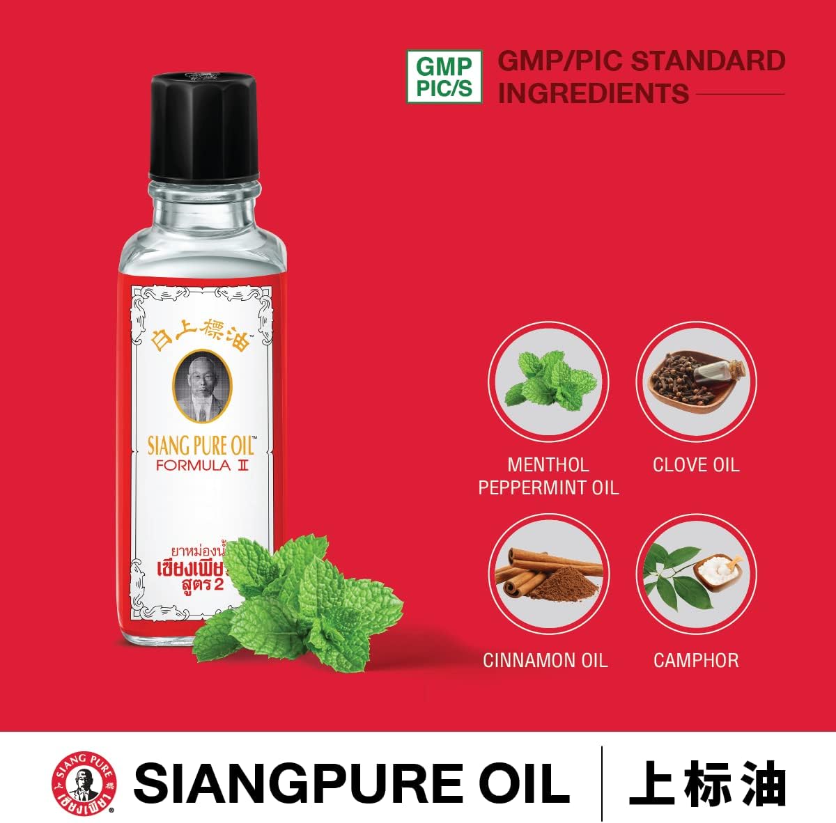 Siang Pure Oil Original Formula 25 cc (Formula II (White Color, Pack of 1))
