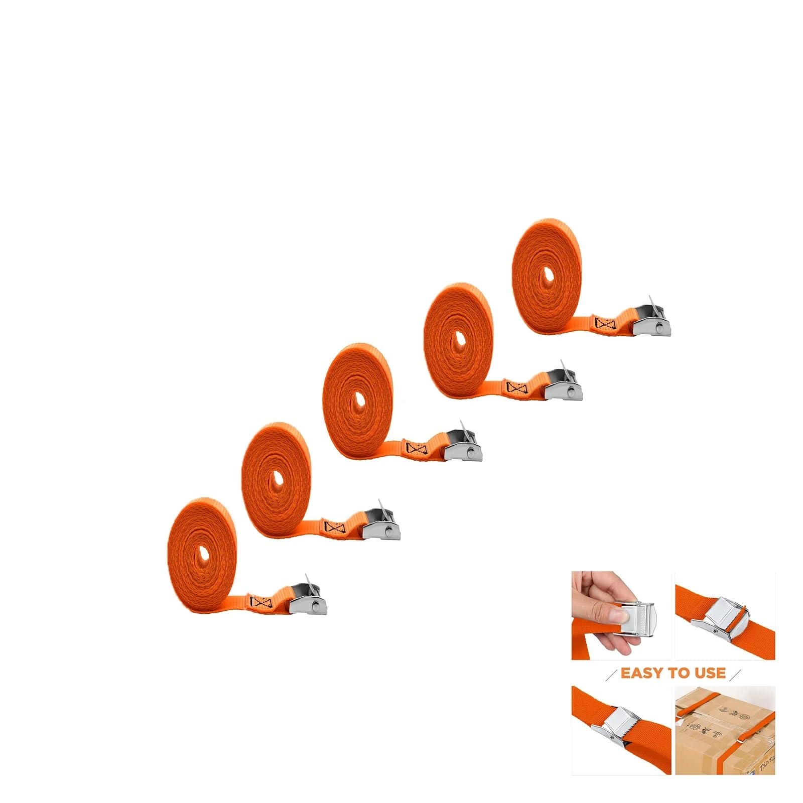Zurrgurte Verstellbare Zurrgurte Ratschengurte Hochleistungs-Ratschen-Zurrgurte Frachtgurte mit Nockenschnalle eignet für(2m 5pcs)