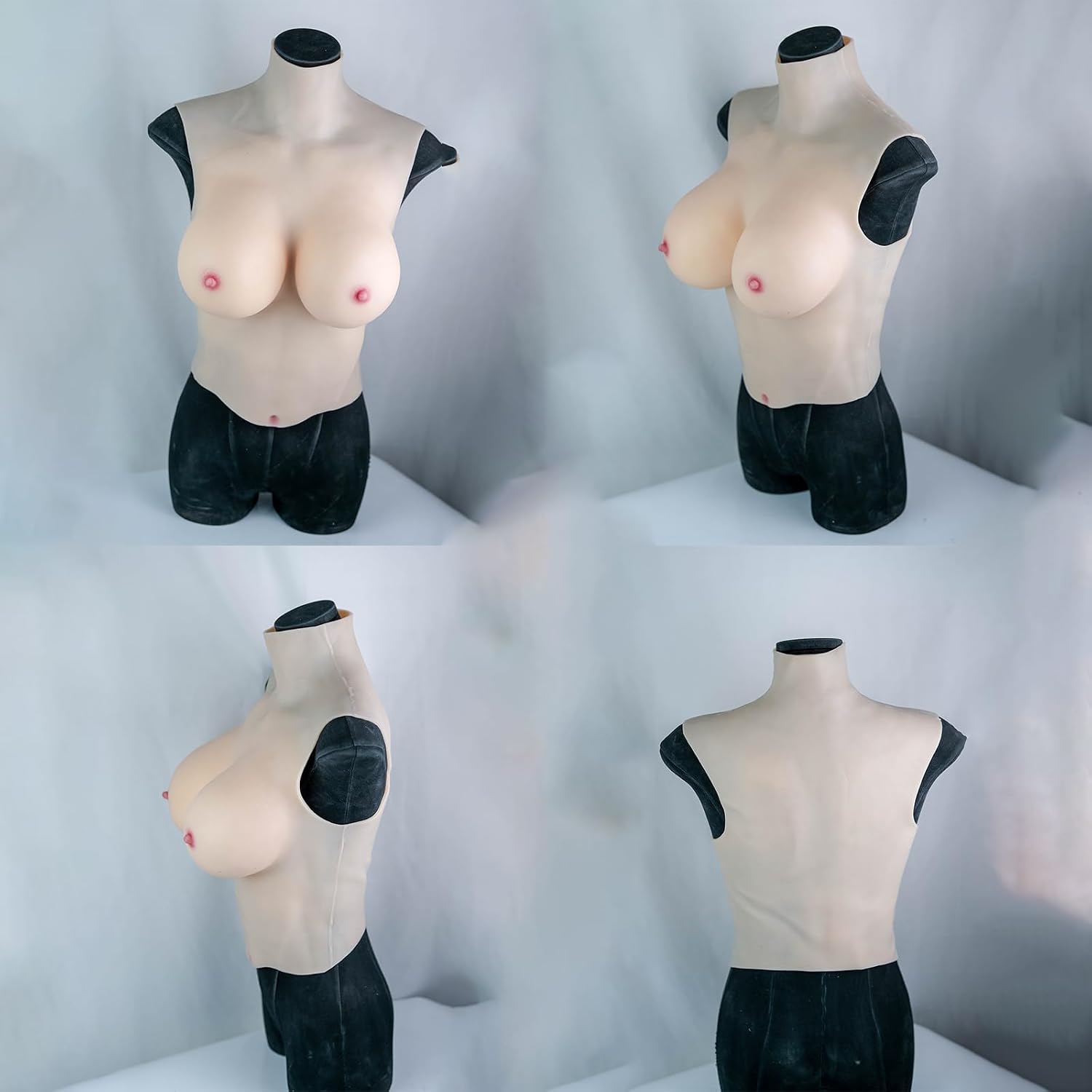 Silicone Breastplate Half body Silicone Breasts Forms Fake boobs for Crossdressers Transgender DragQueen