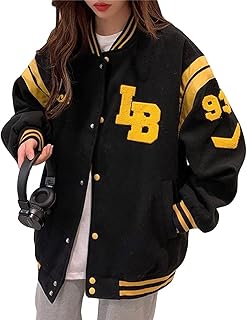 [Ｍｉｎｅｓａｍ] ジャケット レディース スタジャン 野球ジャケット コート カジュアル アウター 長袖 ポケット付き 刺繍 オシャレ