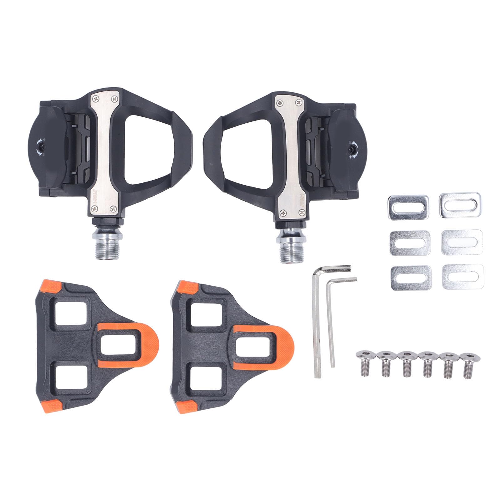 Pedali di bloccaggio con tacchette Set Tacchette con cuscinetti aerodinamici Pedale autobloccante compatibile con il Pedali in nylon leggeri ad alta resistenza per