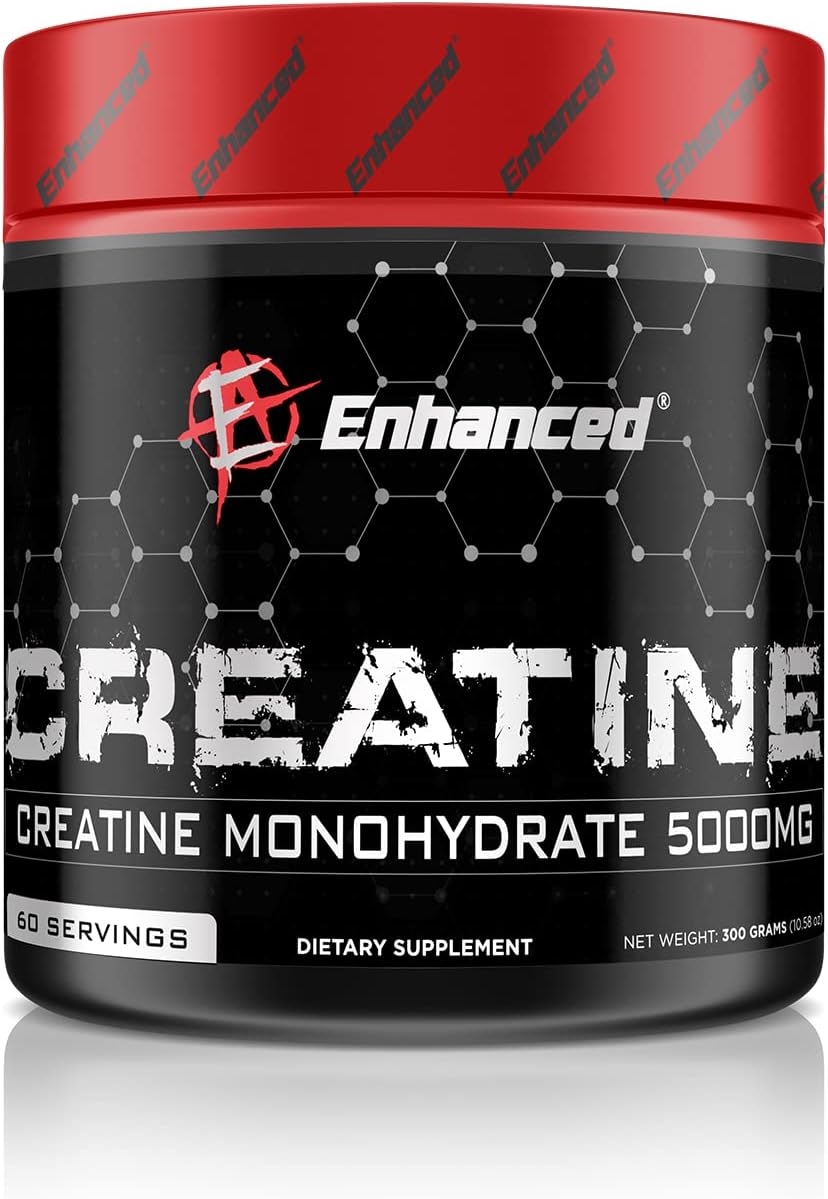 Enhanced Labs Creatine Monohydrate 5000MG - 300 grams - 60 servings