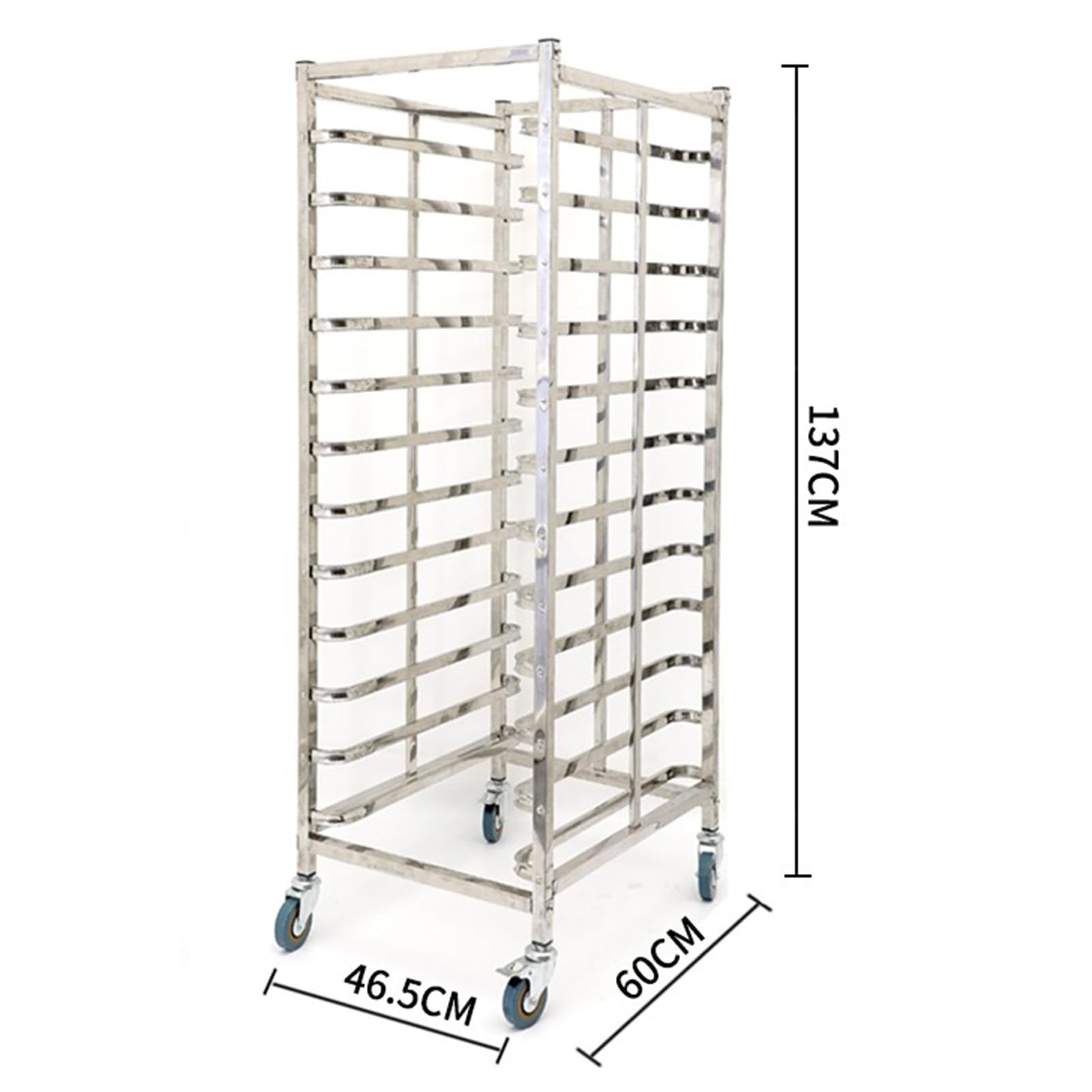 Rack commerciale in acciaio inox per panetteria con ruote freno, vassoio di raffreddamento per impasti pesanti per pizza per cucina, ristorante, caffetteria