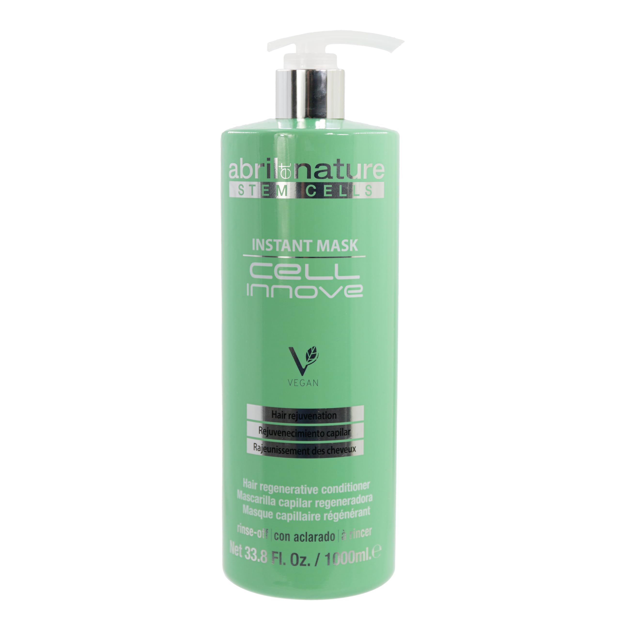 Abril Et Nature White - Cell Innove Hair Mask - For All Hair Types - Hydrates, Rejuvenates, And Regenerates - Professional Treatment With Plant Stem Cells - Healthy And Strong Appearance - 1000 Ml