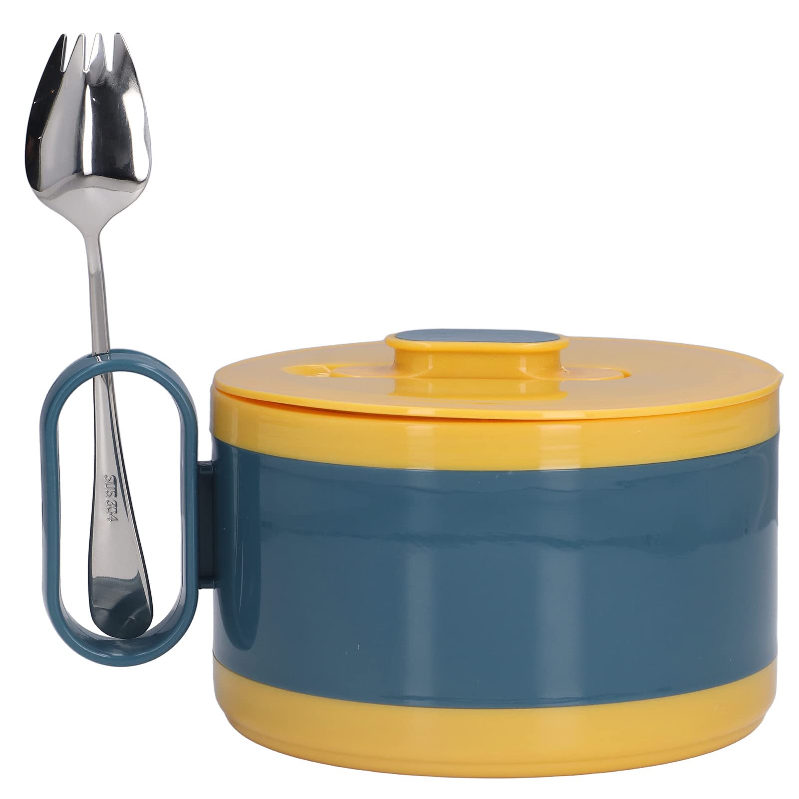 ADIUM Noodle Bowl, Easy to Clean Ramen Bowl Multifunctional for Students Home(Navy Blue, Fast Food Cup+304 Spoon)'$