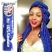 Aigemei Jumbo 100% Kanekalon 1Pcs/Lot Blue Braiding Hair Extensions Kanekalon 48Inch African Hair Braiding 57G/pc Synthetic Straight Crochet Braids Hairstyles