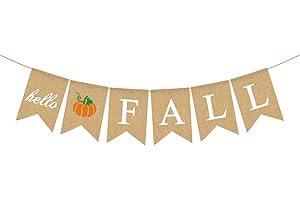 Burlap Fall Harvest Banner Jute Thanksgiving Day Garland Decoration Pumpkin Fireplace Garland