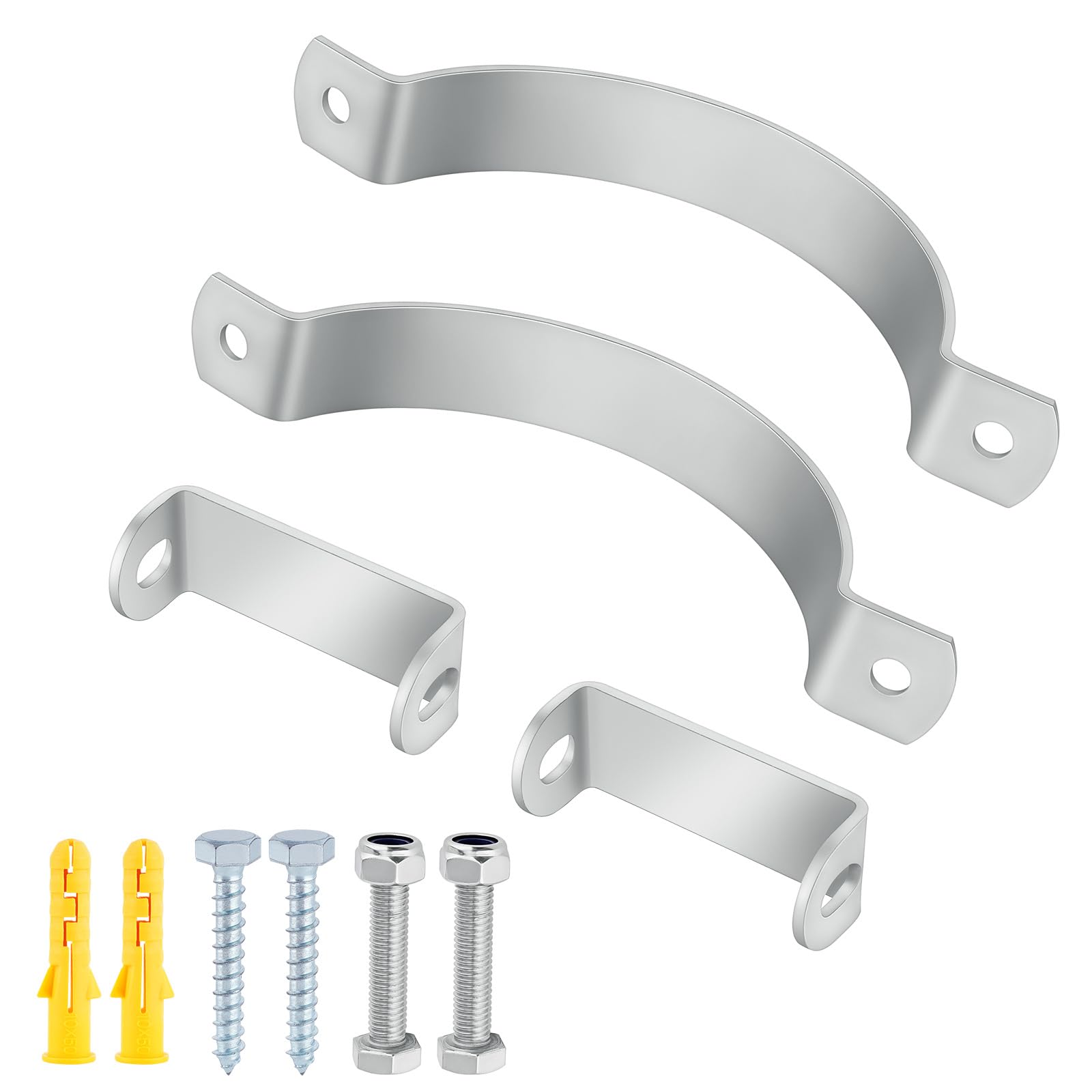 Stainless Steel Pipe Hangers 4 Pcs 6-1/2\, image size:1600x1600