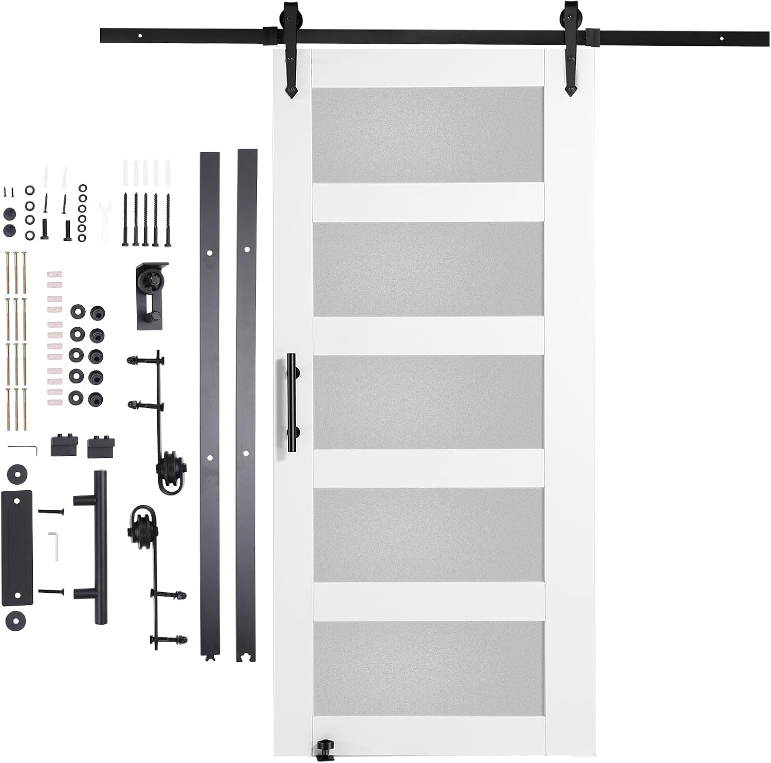 VEVOR barn door installed in a living room setting