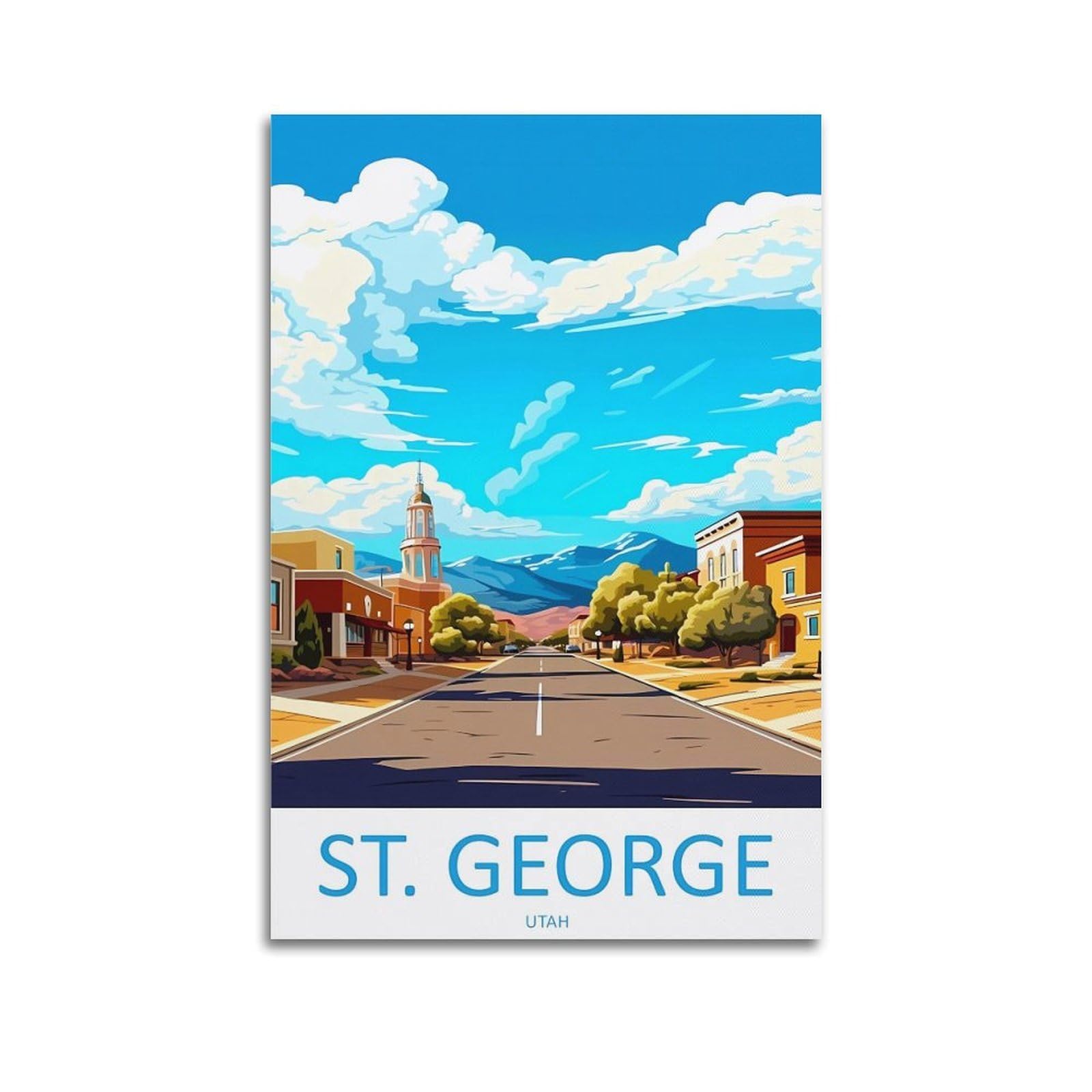 EZMLFA 5D Diamond Art Kits for Beginner,St. George Utah,Beginners,DIY Full Round Drill Diamond Dot Gem Art Kits for Adults,Crafts for Decor 40x40cm