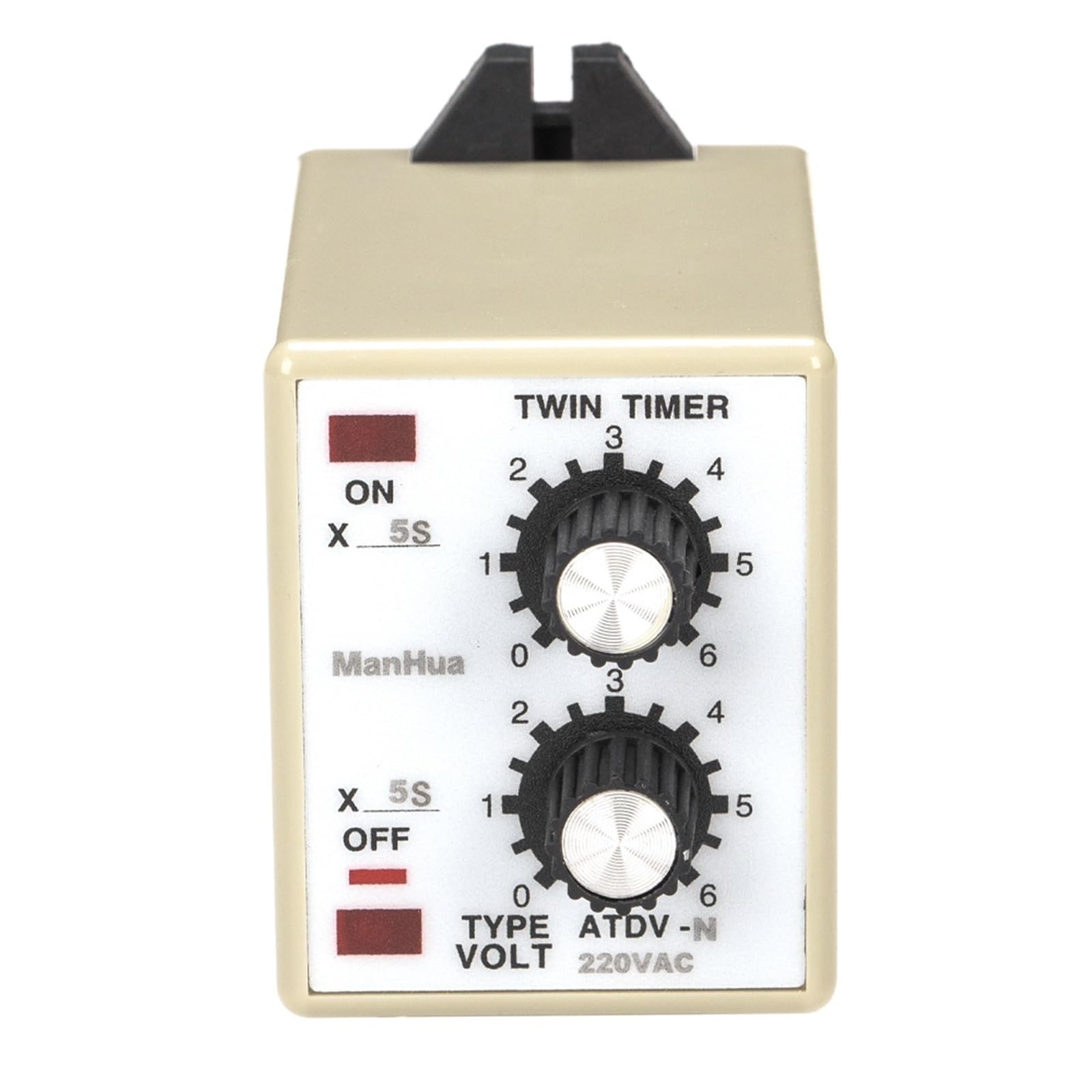 Relais temporisé double ATDV-N 6s-60s 220V CA avec base de relais mécanique pour piscine