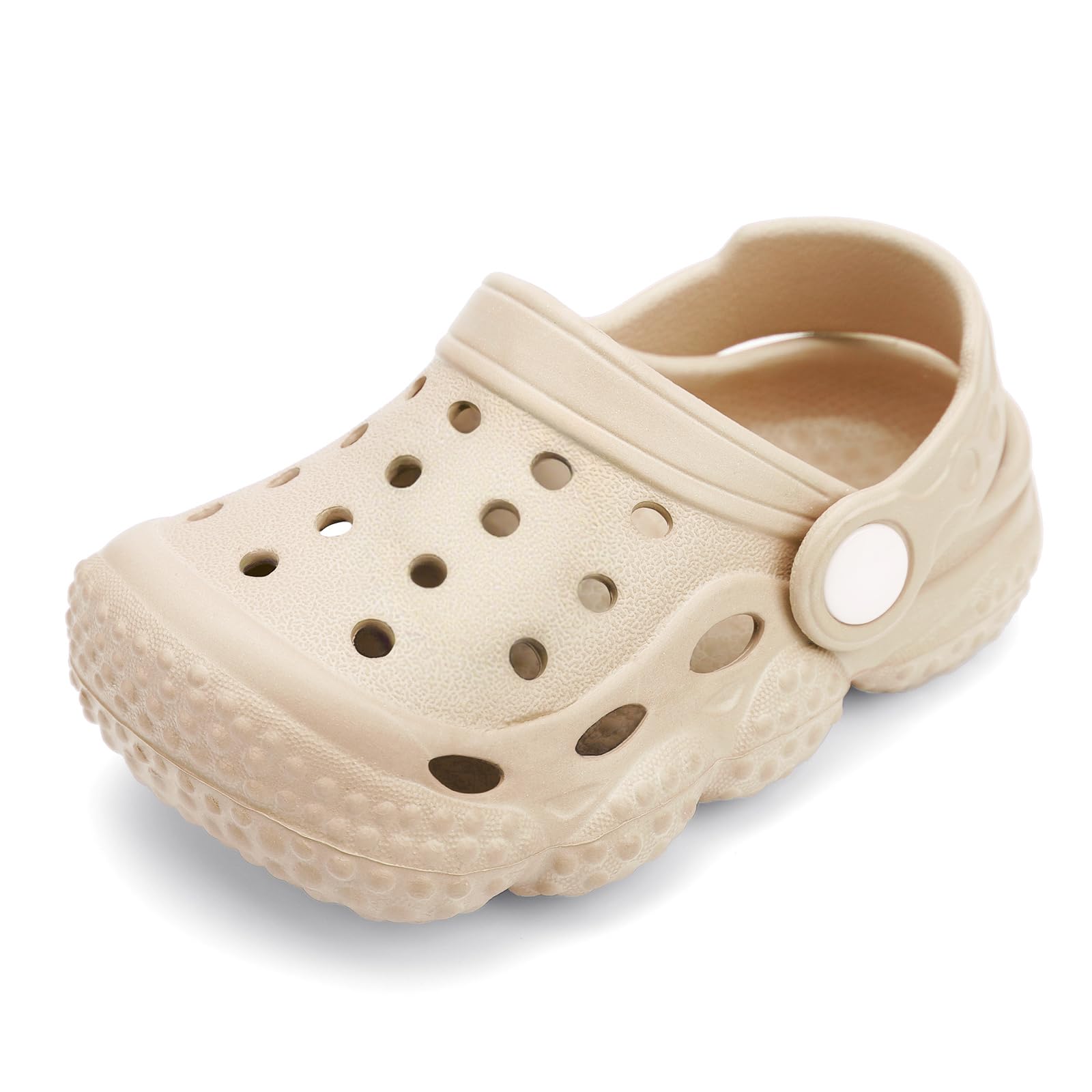 INMINPIN Baby Clogs Garden Shoes Newborn Infant Lightweight Breathable Beach Pool Sandals Non-Slip Baby Boys Girls Water Shower Summer Shoes Splay Naturally, Beige, 6-12 Months Infant