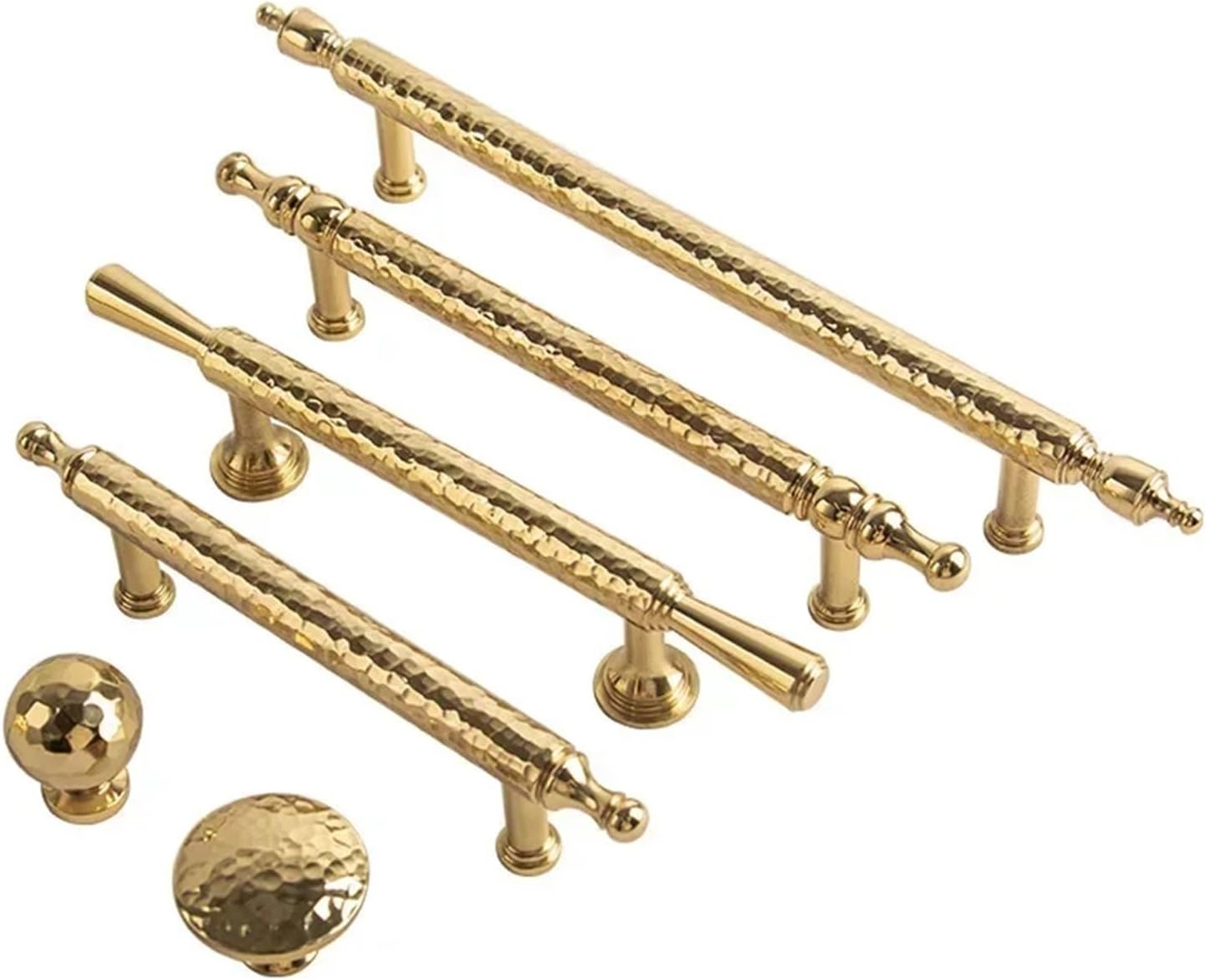Solid Brass High-end Handmade Hammer Pattern Dresser Wardrobe Handle Kitchen Drawer Handles Closet Furniture T Bar Cabinet Knobs 1Pcs (Color : 9037)