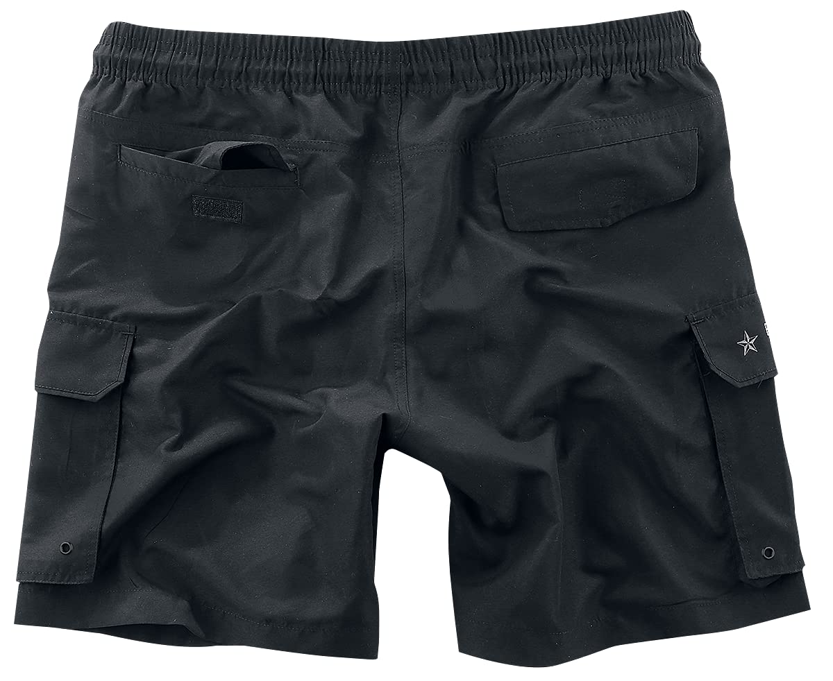 Black Premium by EMP Herren Schwarze Badehose mit Netzinnenteil