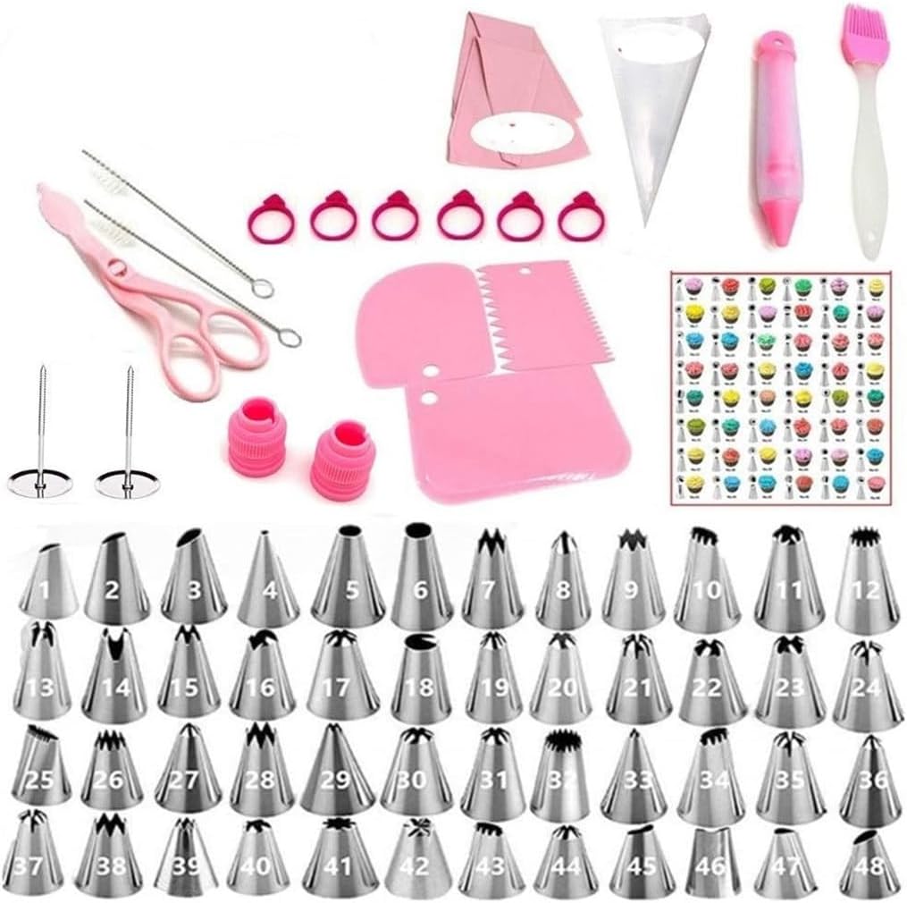 100 Piece Set Of Flower Mounting Mouth Set Scissors Scraper Flower Mounting Pen Cream Bag Flower Mounting Nail
