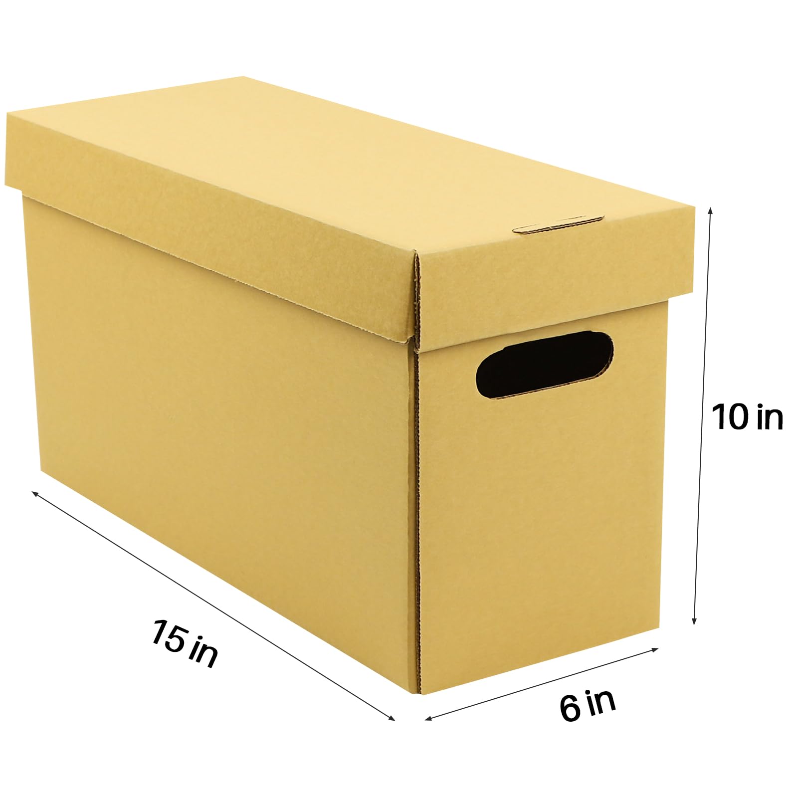 Lineco Archivkartons zur Aufbewahrung von Dokumenten, Drucken oder Fotos | säurefrei | gepufferte Wellpappe | 15,2 x 38,1 x 25,4 cm | Hellbraun | 5 Stück