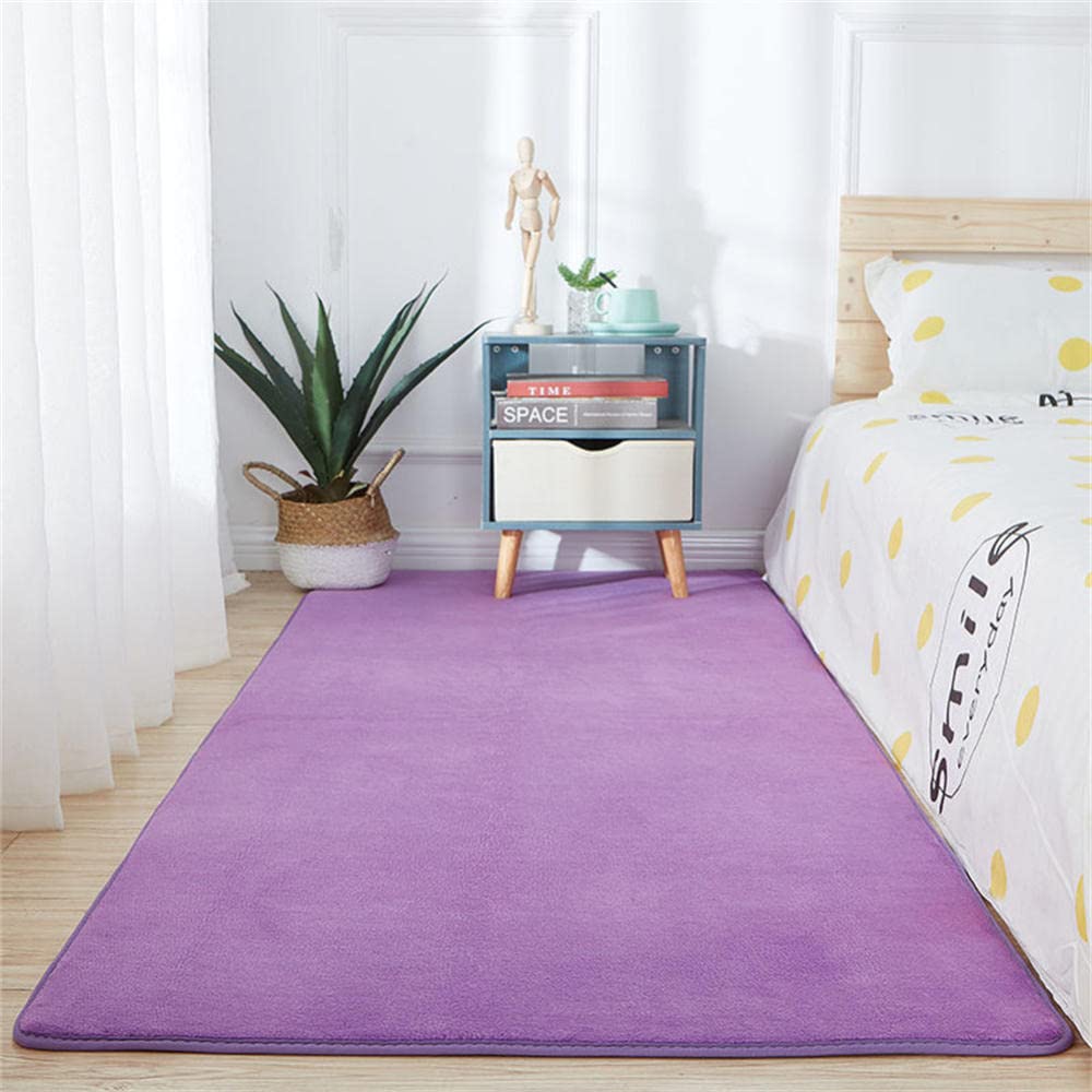 Tapis de salon moderne violet pour chambre d'enfants et bébé confortable