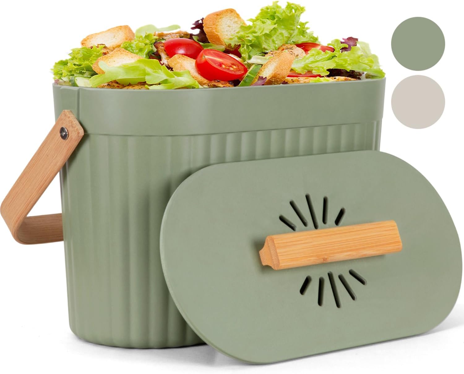 Yatmung Narrow Kitchen Compost Bin Countertop Odorless