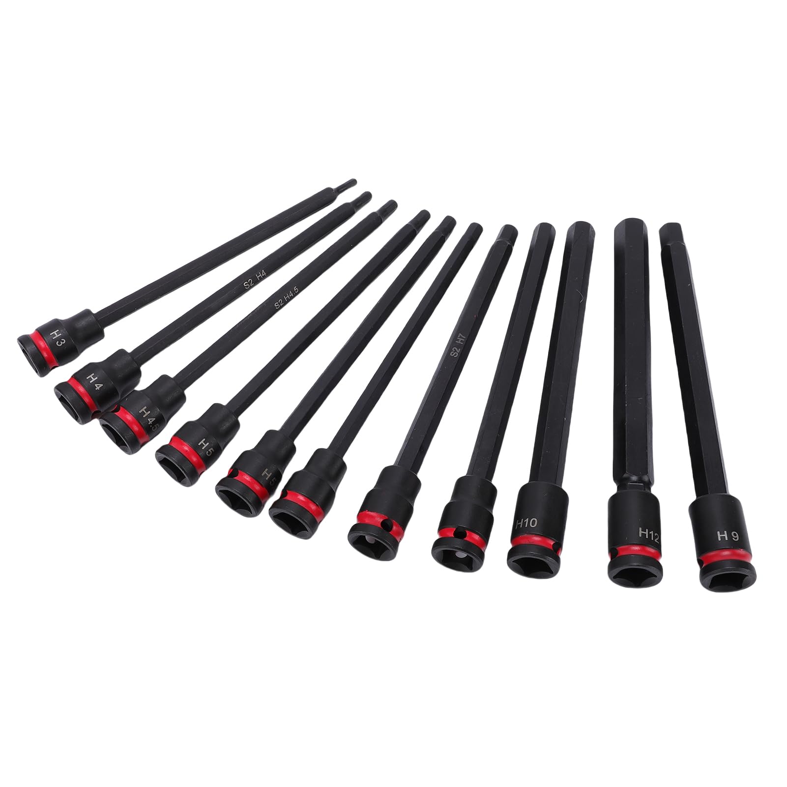 Set di Bussole da 3/8 Set di Bussole Esagonali a Impatto Durevole a Lunga Portata per Manutenzione Fai da Te 20 Pezzi in Acciaio Legato S2 in Custodia Stampata a Soffiaggio