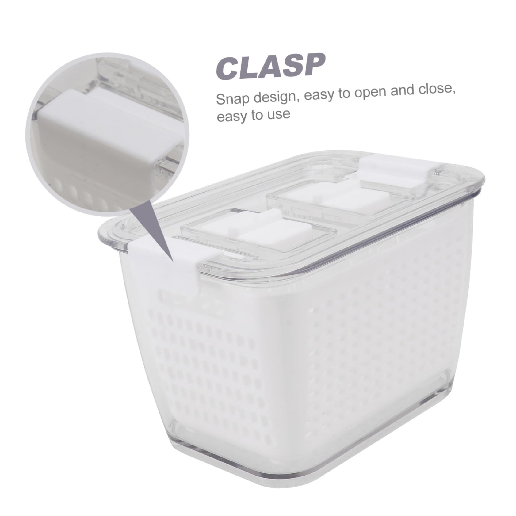 iplusmile 3 piezas Conjunto Cajas Herméticas para Frigorífico Diseño con Drenaje para Frutas y Verduras Organizador Fácil de Limpiar para Cocina Almacenamiento Sellado para Alimentos Color