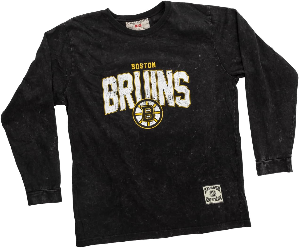 Calhoun NHL Surf & Skate Mens Acid Wash Long Sleeve Cotton Shirt - Image 5