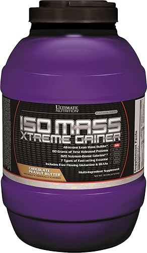 Miniatura 16 de Ultimate Nutrition ISO Mass Xtreme Gainer, polvo de proteína para ganar peso con creatina, 2.16 onzas de proteína, proteína aislada de suero en